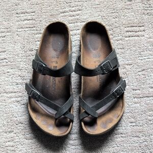Birkenstock Black Cross-Strap Sandals